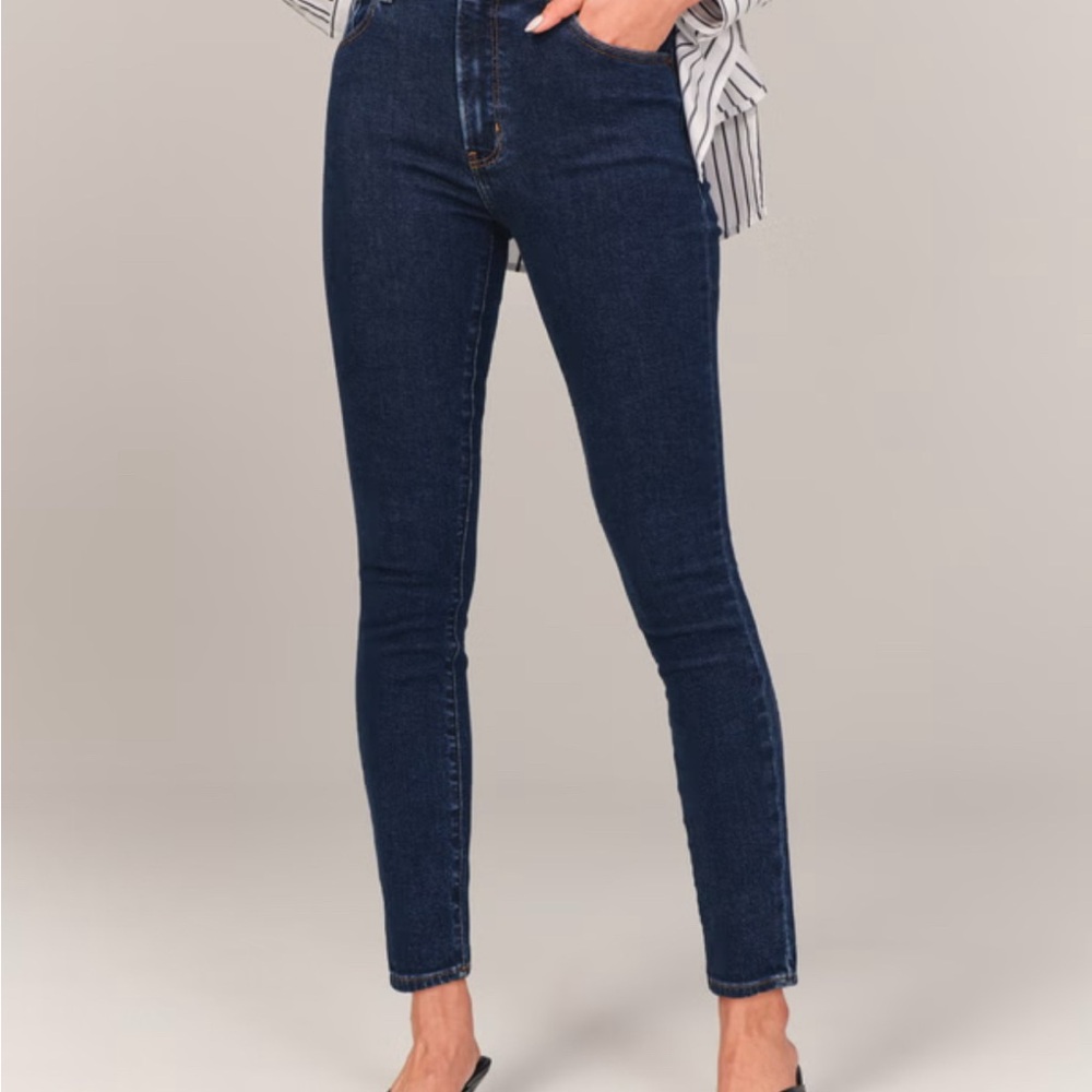 Abercrombie & Fitch Dark Blue “The Skinny” High Rise Jeans